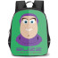 Toy Story Buzz Lightyear Backpack StudentPack - Buzz Lightyear Portrait Illustration Art On Green Background