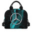 F1 Formula One Mercedes Benz Lunch Box - Mercedes Benz Logo On Cyan Graphic Art
