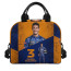 F1 Formula One Daniel Ricciardo Lunch Box - Daniel Ricciardo 3 Smiling On Orange Blue Background