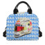 F1 Formula One Max Verstappen Lunch Box - Max Verstappen Helmet On Name Word Art Blue Background