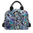 NBA Charlotte Hornets Insulated Lunch Bag Box - Hornets Mania Sticker Collage Logos