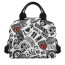 NBA Brooklyn Nets Insulated Lunch Bag Box - Nets Mania Sticker Collage Black and White