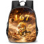 Dragon Sign Primary Element Earth Lucky Number 1 6 and 7 Backpack School Bag - Studentpack Black