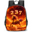 Horse Sign Primary Element Fire Lucky Number 2 3 and 7 Backpack School Bag - Studentpack Black