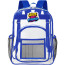 Go Forward Text Quote Transparent Clear Backpack School Bag - Clearpack Blue
