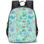 Happy Sea Creatures Pattern Backpack School Bag - Studentpack Black