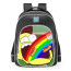 Bill Green Barfing Rainbow Big City Greens Disney School Backpack