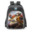 Smite Bacchus Sushi Neko Skin School Backpack