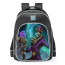 Smite Baron Samedi Red Rum Skin School Backpack
